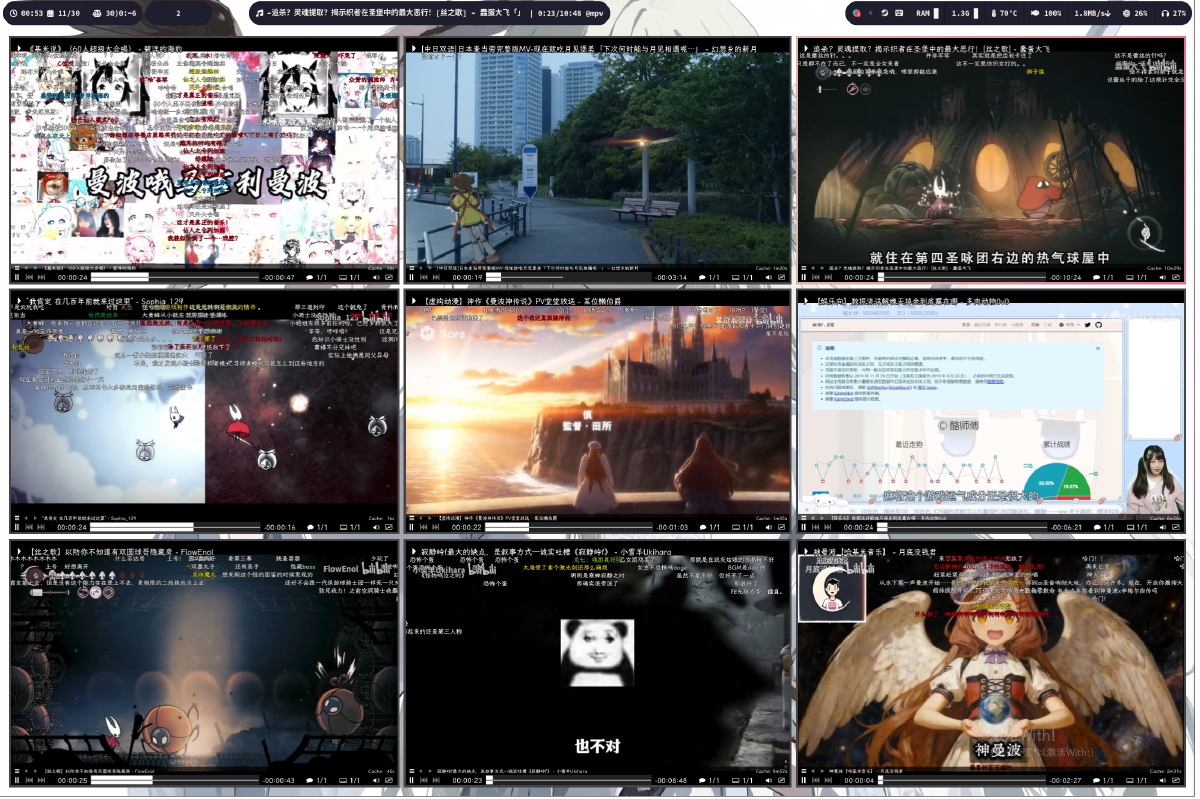 用九宫格来刷B站耶